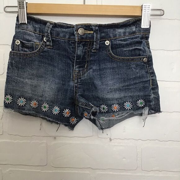 INFANT Guess girls daisy distressed jeans bono bohemian kid shorts denim… - Picture 2 of 8